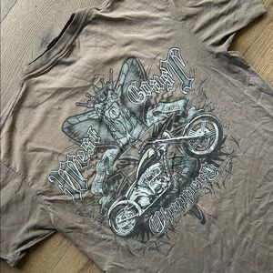 West Coast Choppers Vintage Brown Graphic T-Shirt ! Large
